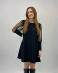 Abito con maniche in organza