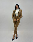 Completo in ciniglia felpa zip con pantaloni