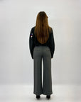 Pantaloni gamba larga con stampa