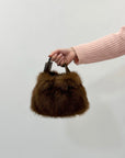 Borsa con pelo e manico liscio Alex Max