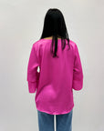 Maglia in raso con maniche campana