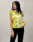 Blusa leggero con stampa frutta