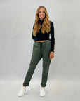Pantaloni in punto milano elasticizzato