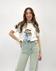T-shirt in cotone con stampa orsetto