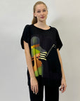 T-shirt in cotone con stampa taglia comoda