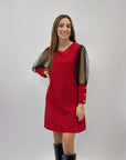 Abito con maniche in organza