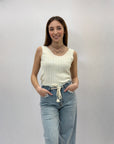 Canotta con strass