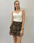 Minigonna con stampa animalier