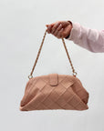Borsa pochette con intrecci