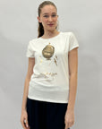 T-shirt con palloncino e scritta