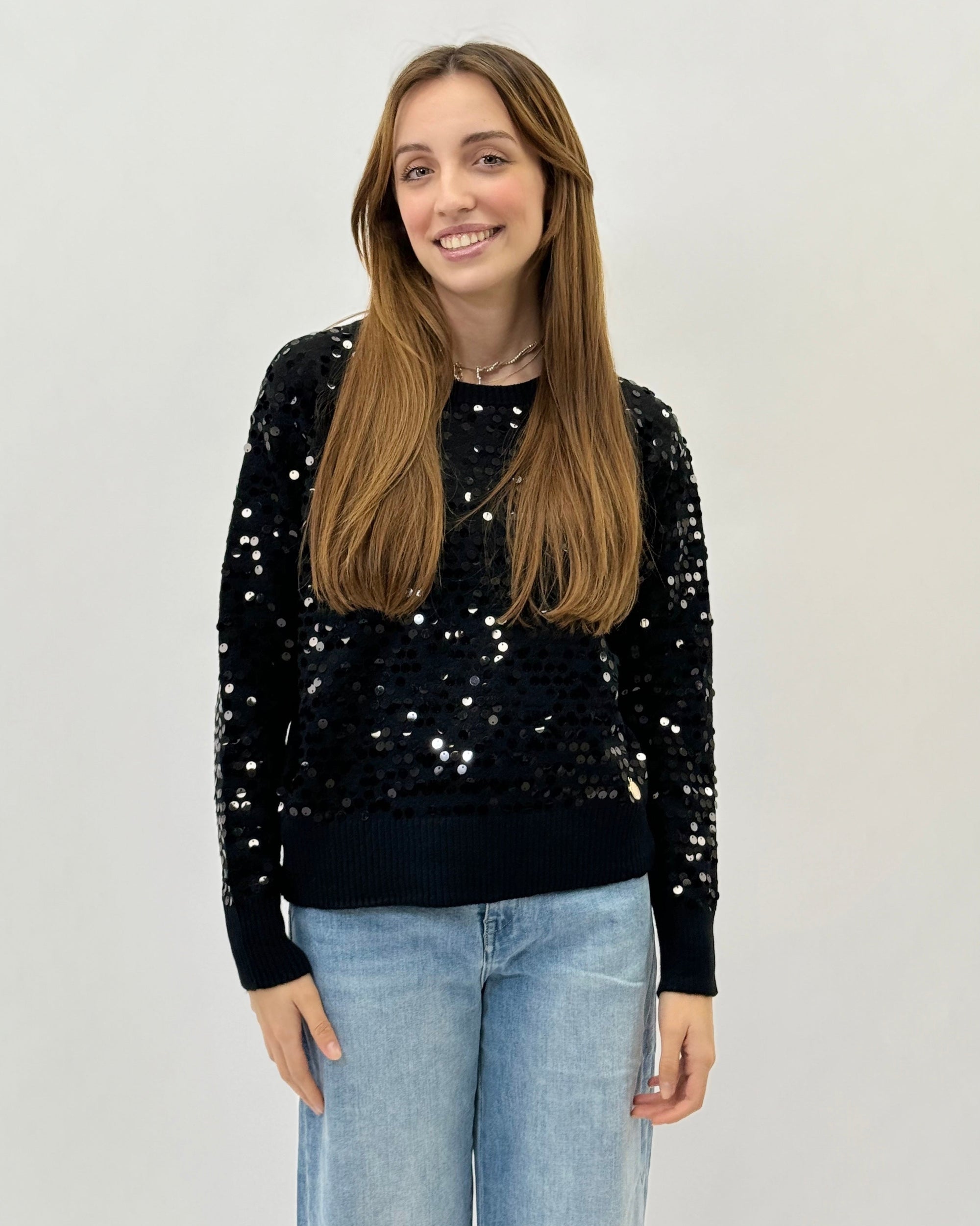 Maglione con paillettes – Eleganza luminosa