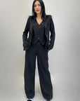 Completo elegante gilet giacca e pantaloni