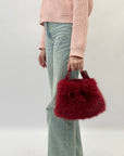 Borsa con pelo e manico liscio Alex Max
