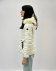 Giacca piumino sciancrato con zip