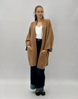 Cardigan lungo comodo con tasche