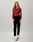 Pantaloni in velluto con cintura