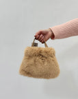 Borsa con pelo e manico liscio Alex Max