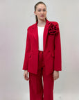 Completo premium giacca e pantaloni a palazzo