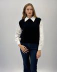 Maglia gilet in lana mohair