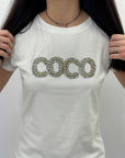 T-shirt scritta "Coco"