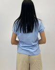 T-shirt tinta unita taglia grande con scollo a V