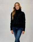 Maglione lupetto pesante con intrecci