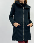 Cappotto con cappuccio e zip
