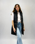 Piumino gilet con cappuccio
