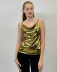 Top con dettaglio scollo in lurex