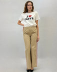 Pantaloni dritti con dettaglio laterale