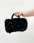 Borsa con pelo e perle Alex Max