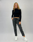 Pantaloni in punto milano elasticizzato