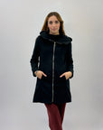 Cappotto con cappuccio e zip