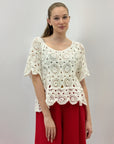 Maglia crochet mezze maniche