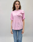 T-shirt con dettaglio fiocco