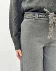 Pantaloni gamba larga con stampa