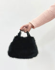 Borsa con pelo e manico liscio Alex Max