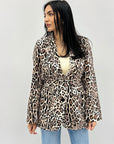 Blazer con cintura maculato