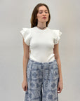 Maglia con maniche a volant
