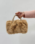 Borsa con pelo e perle Alex Max