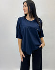 Maglia comoda con dettaglio bottoni