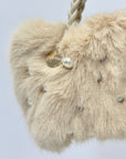 Borsa con pelo e perle Alex Max