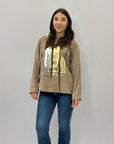 Maglia con cappuccio in similpile