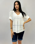 Camicia con fantasia e bottoni