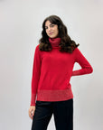Maglione dolcevita con brillantini taglia comoda