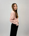 Pullover crop con rotture