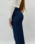 Pantaloni gamba larga in denim