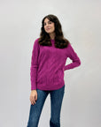 Maglione morbido intrecciato over