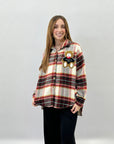 Camicia a quadri con orsetto