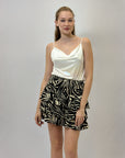 Minigonna con stampa animalier